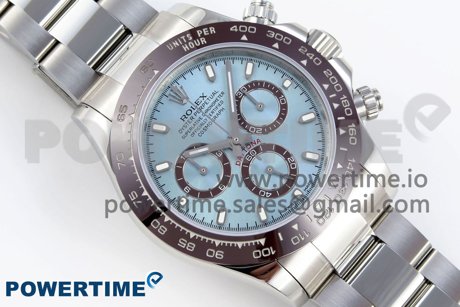 Daytona 116506 SS OMF Best Edition Ice Blue Dial on SS Bracelet A7750 (Slim Movement) - Image 3