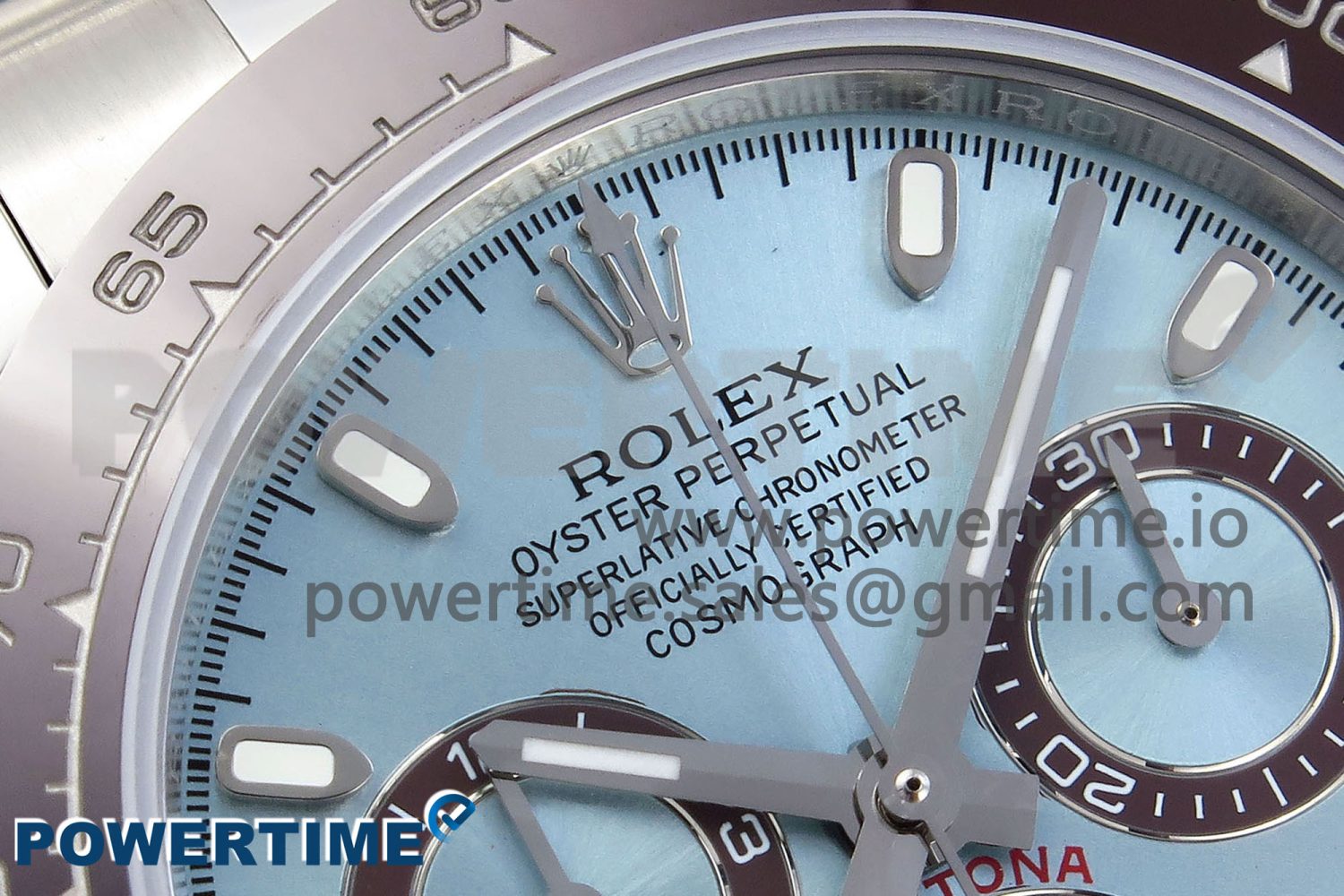 Daytona 116506 SS OMF Best Edition Ice Blue Dial on SS Bracelet A7750 (Slim Movement) - Image 4