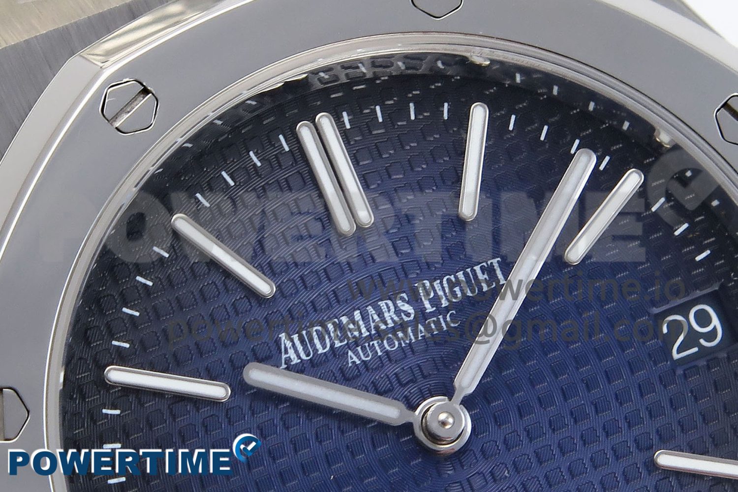 ROYAL OAK 39MM 15202 SS IPF 1:1 BEST EDITION BLUE/BLACK TEXTURED DIAL ON SS BRACELET A2121 - Image 4