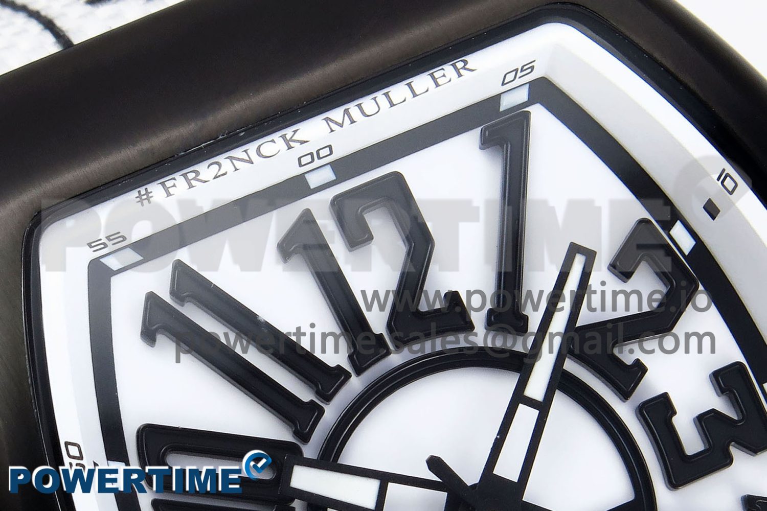 #FR2NCK Muller Vanguard PVD ABF Best Edition White Dial on Black Rubber Strap A2824 - Image 4