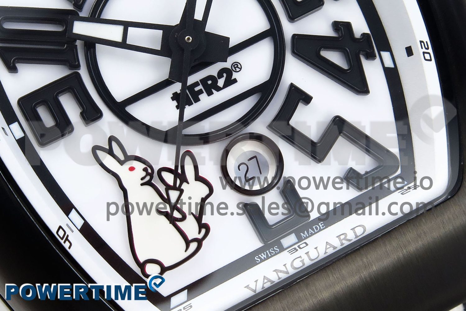 #FR2NCK Muller Vanguard PVD ABF Best Edition White Dial on Black Rubber Strap A2824 - Image 5