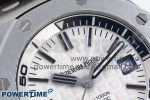 ROYAL OAK OFFSHORE DIVER 15710 IPF 1:1 BEST EDITION WHITE DIAL ON BLACK RUBBER STRAP SA3120 SUPER CLONE - Image 4