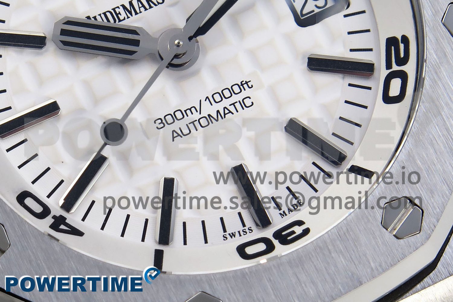 ROYAL OAK OFFSHORE DIVER 15710 IPF 1:1 BEST EDITION WHITE DIAL ON BLACK RUBBER STRAP SA3120 SUPER CLONE - Image 5