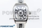 #FR2NCK Muller Vanguard Polished SS ABF Best Edition White Dial on White Rubber Strap A2824