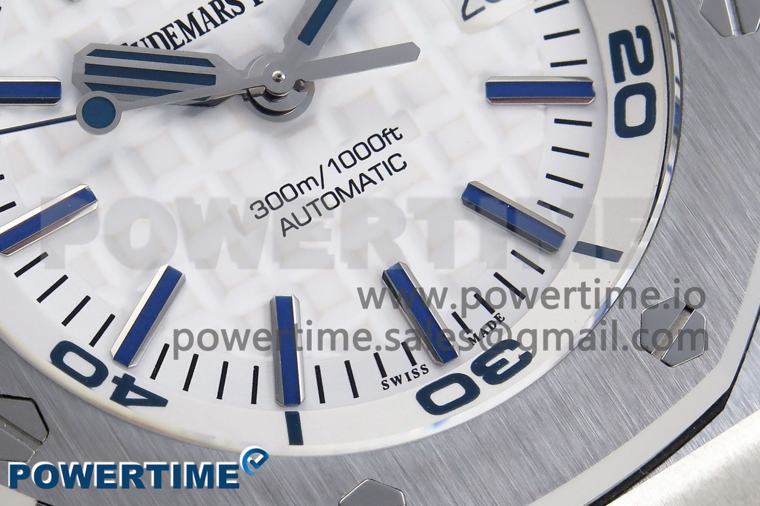 ROYAL OAK OFFSHORE DIVER 15710 IPF 1:1 BEST EDITION WHITE DIAL ON WHITE RUBBER STRAP SA3120 SUPER CLONE - Image 5