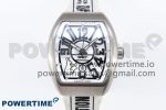#FR2NCK Muller Vanguard Brushed SS ABF Best Edition White Dial on White Rubber Strap A2824