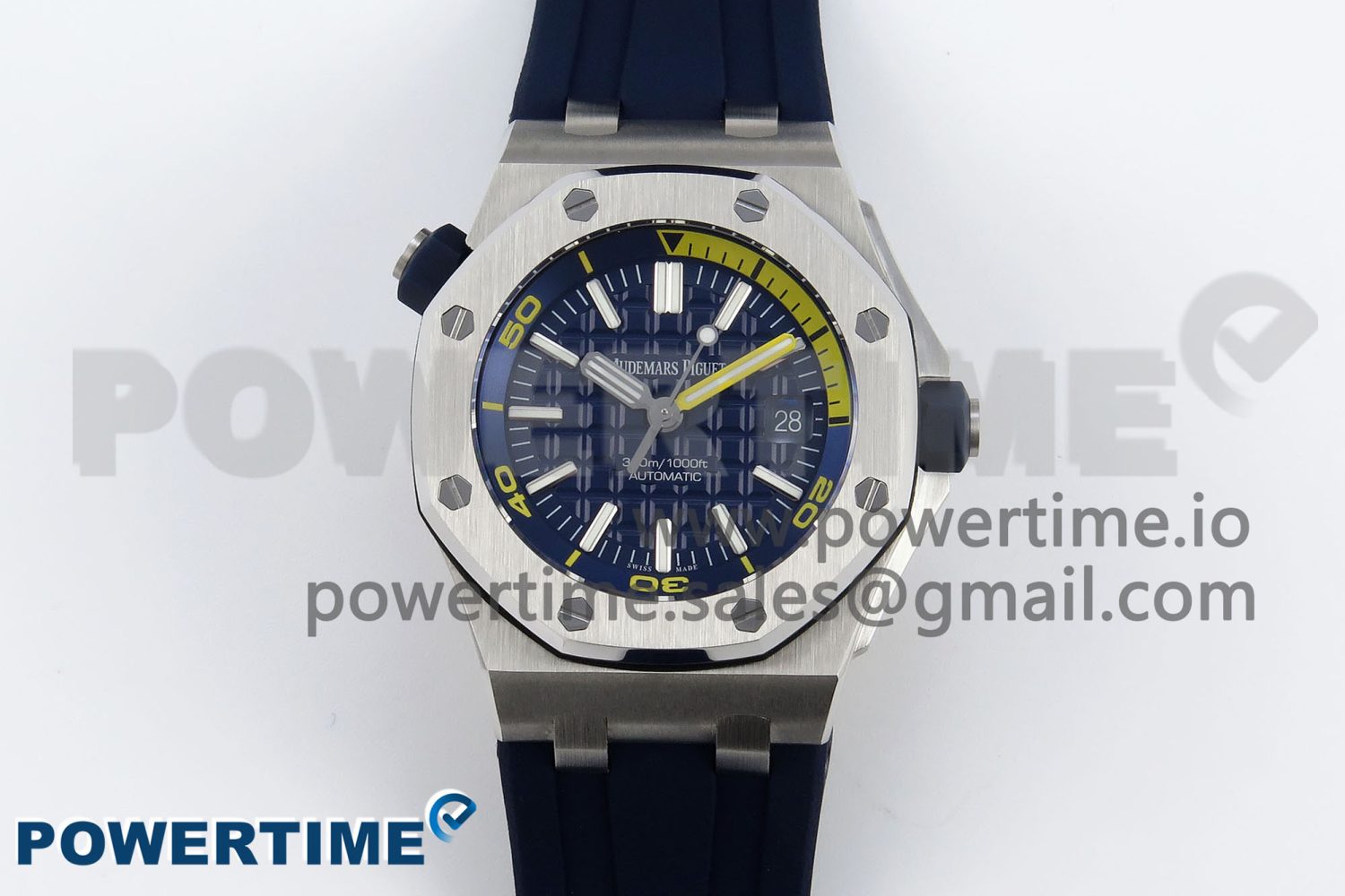 ROYAL OAK OFFSHORE DIVER 15710 IPF 1:1 BEST EDITION BLUE DIAL ON BLUE RUBBER STRAP SA3120 SUPER CLONE - Image 1