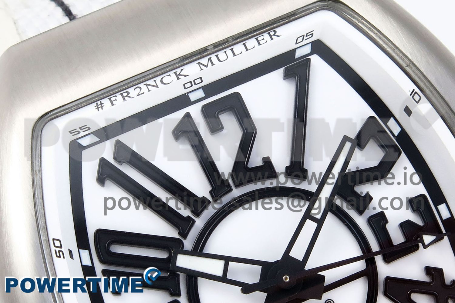 #FR2NCK Muller Vanguard Brushed SS ABF Best Edition White Dial on White Rubber Strap A2824 - Image 4