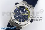 ROYAL OAK OFFSHORE DIVER 15710 IPF 1:1 BEST EDITION BLUE DIAL ON BLUE RUBBER STRAP SA3120 SUPER CLONE - Image 2