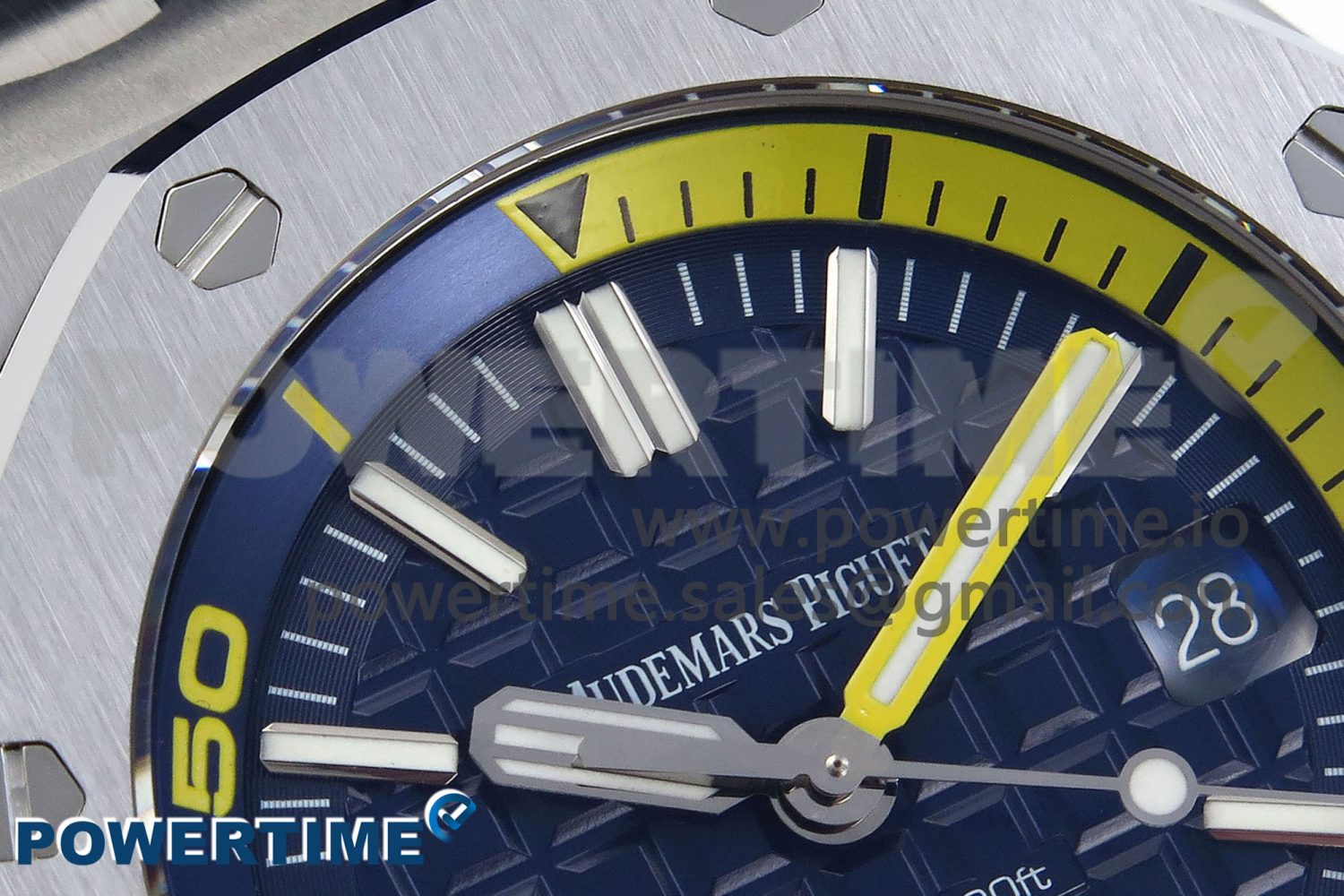 ROYAL OAK OFFSHORE DIVER 15710 IPF 1:1 BEST EDITION BLUE DIAL ON BLUE RUBBER STRAP SA3120 SUPER CLONE - Image 4