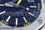 ROYAL OAK OFFSHORE DIVER 15710 IPF 1:1 BEST EDITION BLUE DIAL ON BLUE RUBBER STRAP SA3120 SUPER CLONE - Image 5