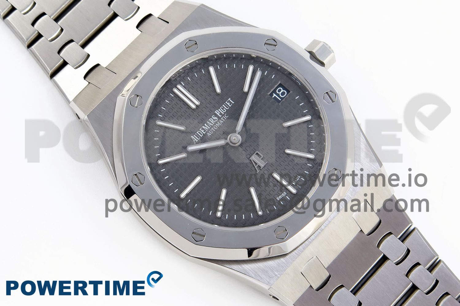 ROYAL OAK 39MM 15202 SS IPF 1:1 BEST EDITION GRAY TEXTURED DIAL ON SS BRACELET A2121 - Image 3