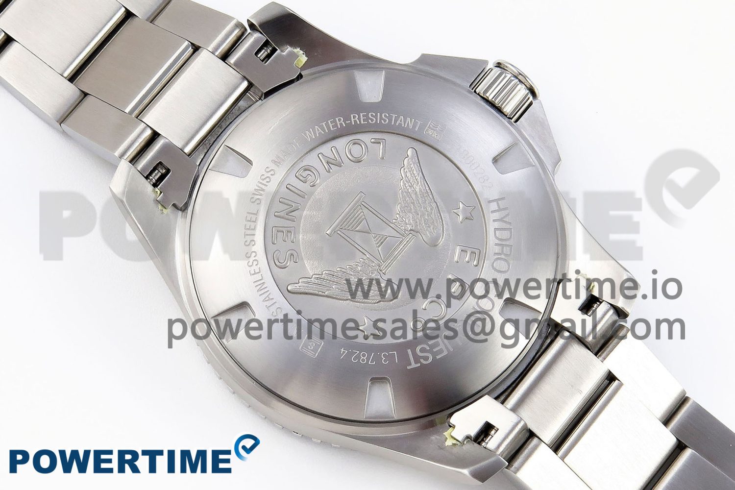 HYDROCONQUEST 43MM SS BLACK CERAMIC BEZEL XF 1:1 BEST EDITION BLACK DIAL ON SS BRACELET L888 - Image 8