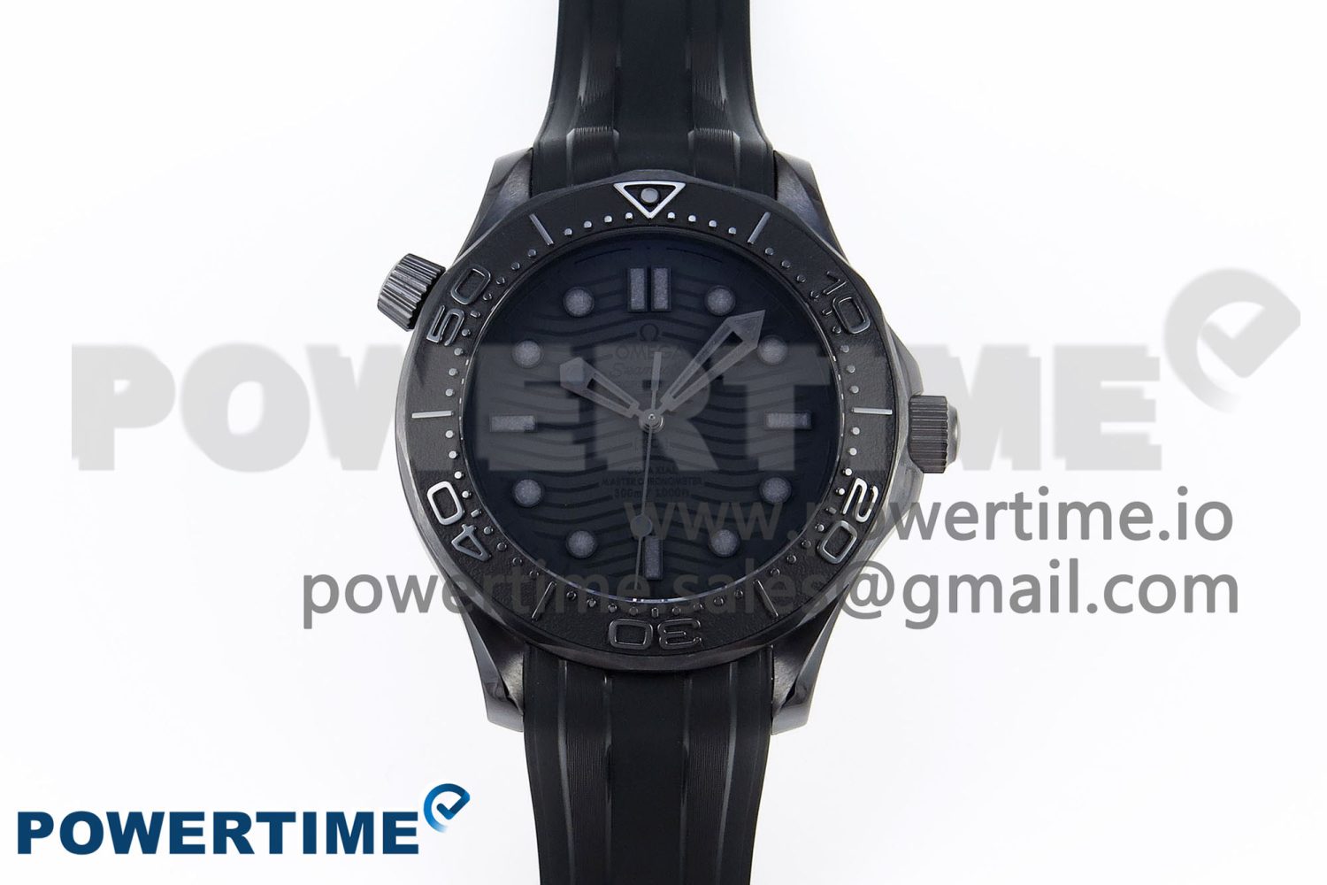 SEAMASTER 300M 43.5MM BLACK CERAMIC VSF 1:1 BEST EDITION BLACK DIAL ON BLACK RUBBER STRAP A8806 - Image 1