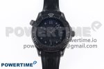SEAMASTER 300M 43.5MM BLACK CERAMIC VSF 1:1 BEST EDITION BLACK DIAL ON BLACK RUBBER STRAP A8806