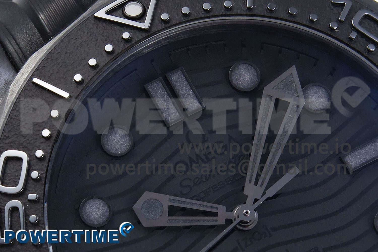 SEAMASTER 300M 43.5MM BLACK CERAMIC VSF 1:1 BEST EDITION BLACK DIAL ON BLACK RUBBER STRAP A8806 - Image 4