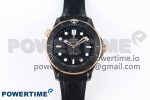 SEAMASTER 300M 43.5MM BLACK CERAMIC VSF 1:1 BEST EDITION BLACK DIAL RG BEZEL ON BLACK RUBBER STRAP A8806