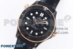 SEAMASTER 300M 43.5MM BLACK CERAMIC VSF 1:1 BEST EDITION BLACK DIAL RG BEZEL ON BLACK RUBBER STRAP A8806 - Image 2