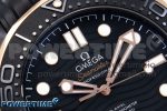 SEAMASTER 300M 43.5MM BLACK CERAMIC VSF 1:1 BEST EDITION BLACK DIAL RG BEZEL ON BLACK RUBBER STRAP A8806 - Image 4
