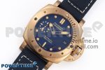 PAM1074 W BRONZO VSF 1:1 BEST EDITION BLUE DIAL ON BLUE CALFSKIN STRAP P.900 CLONE - Image 3