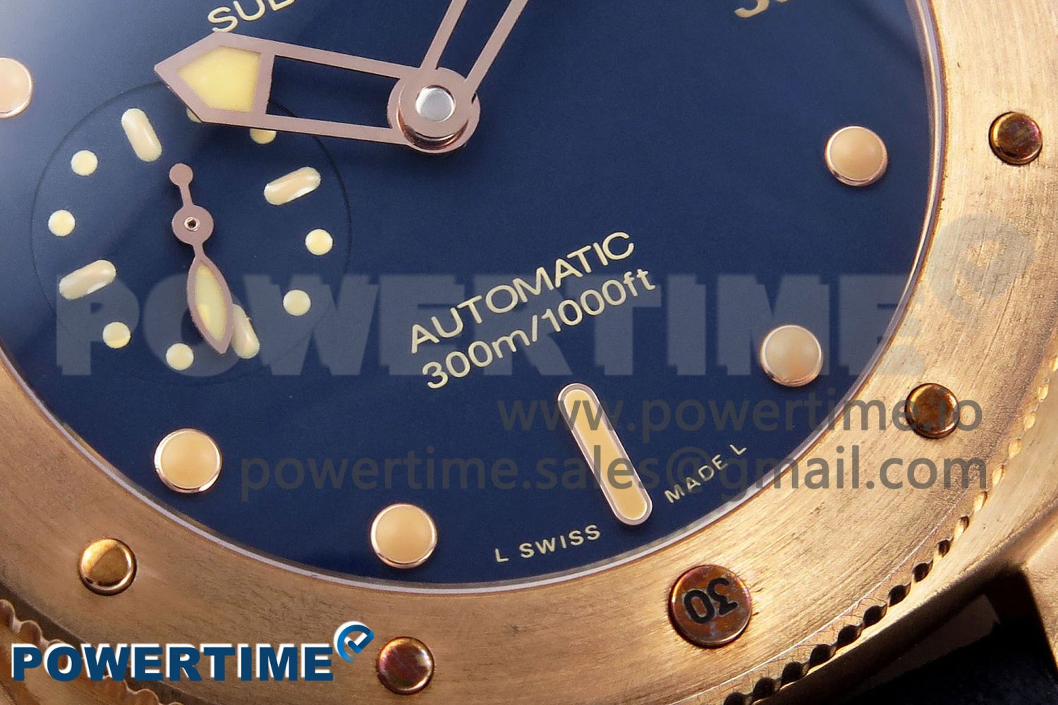 PAM1074 W BRONZO VSF 1:1 BEST EDITION BLUE DIAL ON BLUE CALFSKIN STRAP P.900 CLONE - Image 6