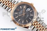 DATEJUST 41 126331 VSF 1:1 BEST EDITION 904L STEEL GRAY TEXTURED DIAL ON SS/RG JUBILEE BRACELET VS3235 - Image 3