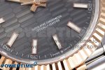DATEJUST 41 126331 VSF 1:1 BEST EDITION 904L STEEL GRAY TEXTURED DIAL ON SS/RG JUBILEE BRACELET VS3235 - Image 5