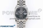 DATEJUST 36 SS 126200 VSF 1:1 BEST EDITION 904L STEEL GRAY DIAL GREEN ROMAN ON JUBILEE BRACELET VS3235 - Image 2