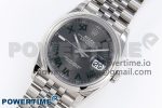 DATEJUST 36 SS 126200 VSF 1:1 BEST EDITION 904L STEEL GRAY DIAL GREEN ROMAN ON JUBILEE BRACELET VS3235 - Image 3