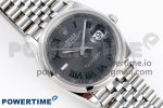 DATEJUST 36 SS 126200 VSF 1:1 BEST EDITION 904L STEEL GRAY DIAL GREEN ROMAN ON JUBILEE BRACELET VS3235 - Image 4