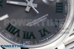 DATEJUST 36 SS 126200 VSF 1:1 BEST EDITION 904L STEEL GRAY DIAL GREEN ROMAN ON JUBILEE BRACELET VS3235 - Image 6