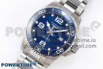 HYDROCONQUEST 43MM SS BLUE CERAMIC BEZEL XF 1:1 BEST EDITION BLUE DIAL ON SS BRACELET L888 - Image 2