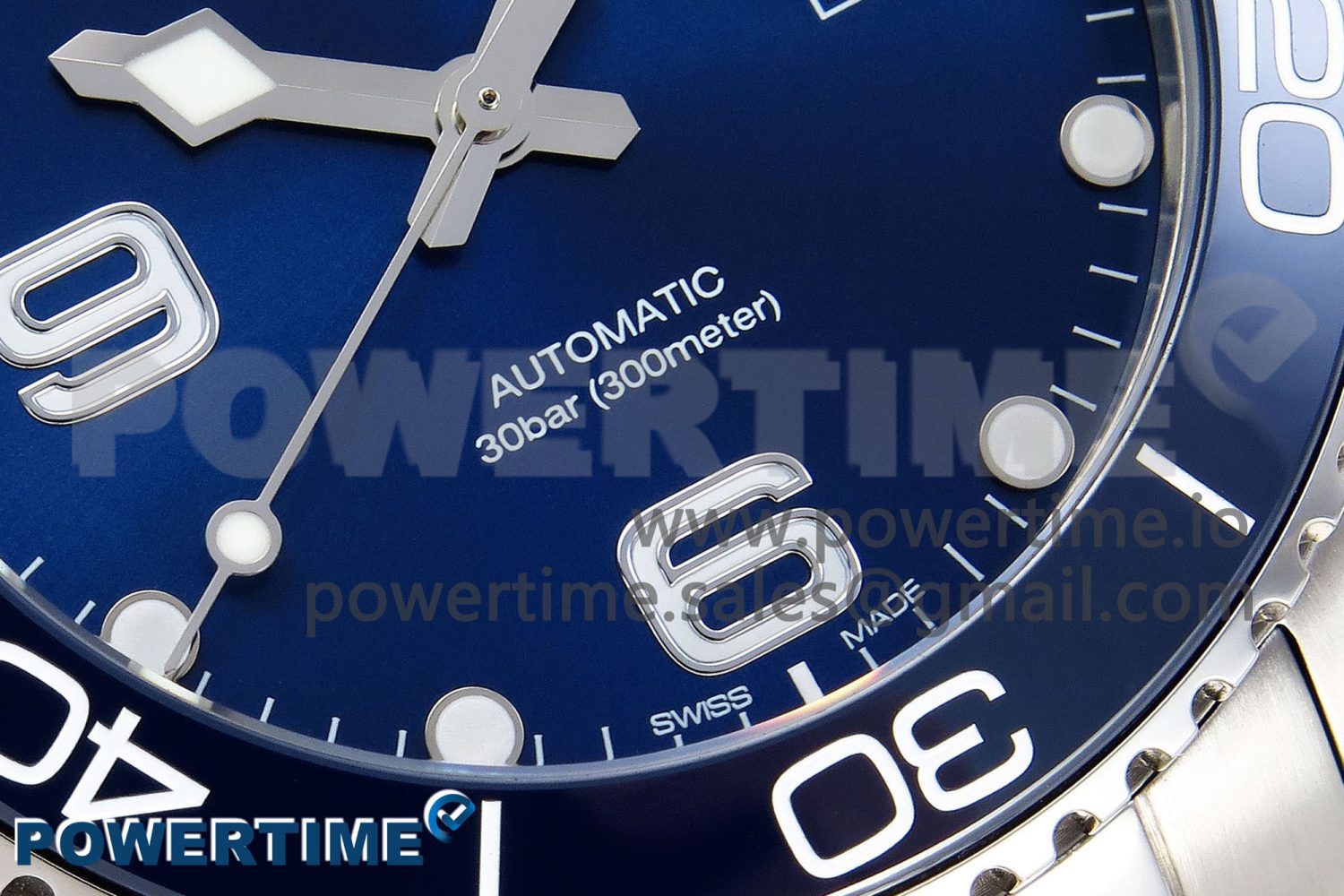 HYDROCONQUEST 43MM SS BLUE CERAMIC BEZEL XF 1:1 BEST EDITION BLUE DIAL ON SS BRACELET L888 - Image 5
