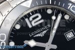 HYDROCONQUEST 43MM SS BLACK CERAMIC BEZEL XF 1:1 BEST EDITION BLACK DIAL ON SS BRACELET L888 - Image 4