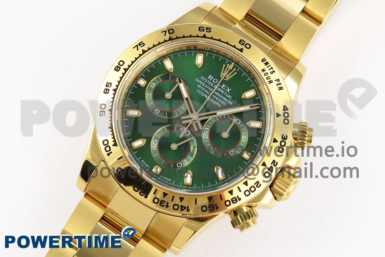 DAYTONA 116508 APSF 1:1 BEST EDITION GREEN DIAL ON YG BRACELET SH4130 - Image 2