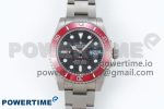 Submariner DIW Red Ceramic Bezel VSF 1:1 Best Edition Black Carbon Dial on Sandblasted Bracelet VS3135