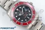 Submariner DIW Red Ceramic Bezel VSF 1:1 Best Edition Black Carbon Dial on Sandblasted Bracelet VS3135 - Image 3
