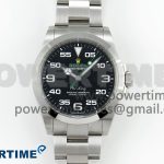 Air-King 126900 Clean 1:1 Best Edition 904L Steel Black Dial on SS Bracelet VR3230