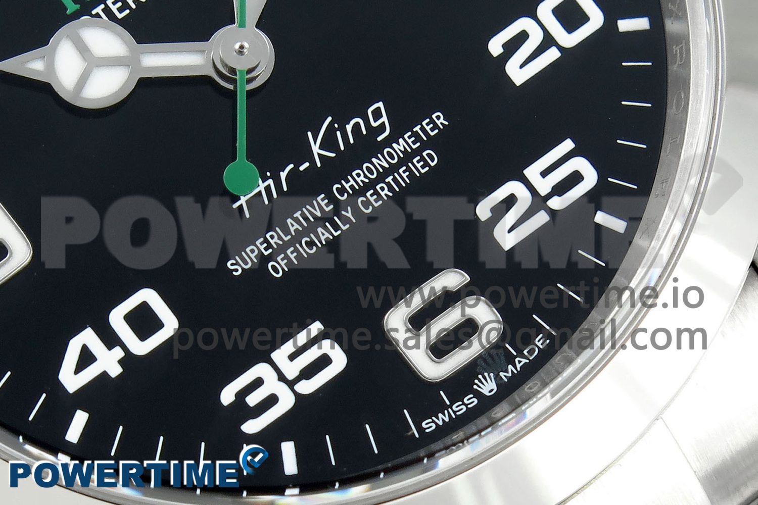 Air-King 126900 Clean 1:1 Best Edition 904L Steel Black Dial on SS Bracelet VR3230 - Image 5