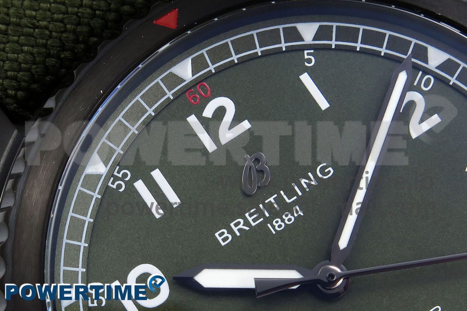 Navitimer 8 Automatic 41mm PVD TF 1:1 Best Edition Green Dial on Green Nylon Strap A2824 - Image 4