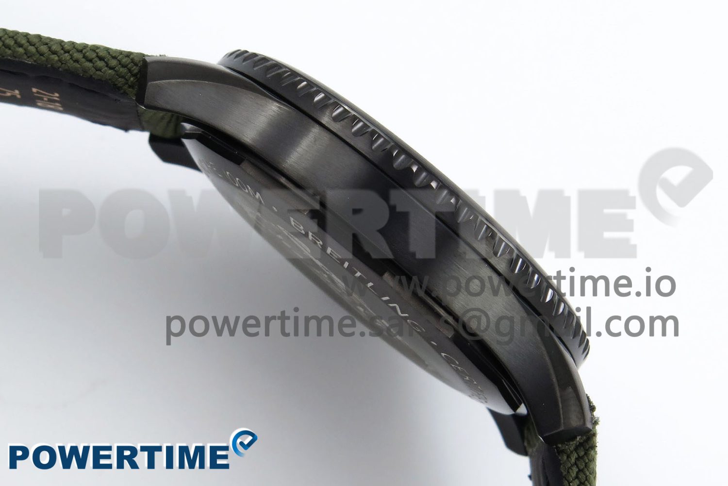 Navitimer 8 Automatic 41mm PVD TF 1:1 Best Edition Green Dial on Green Nylon Strap A2824 - Image 7