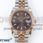 DateJust 41 126331 904L SS/RG VSF 1:1 Best Edition Brown Dial on Jubilee Bracelet VS3235