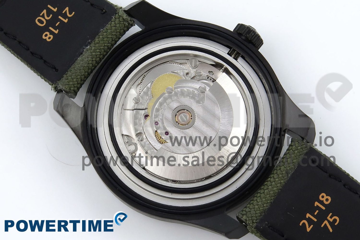 Navitimer 8 Automatic 41mm PVD TF 1:1 Best Edition Green Dial on Green Nylon Strap A2824 - Image 9