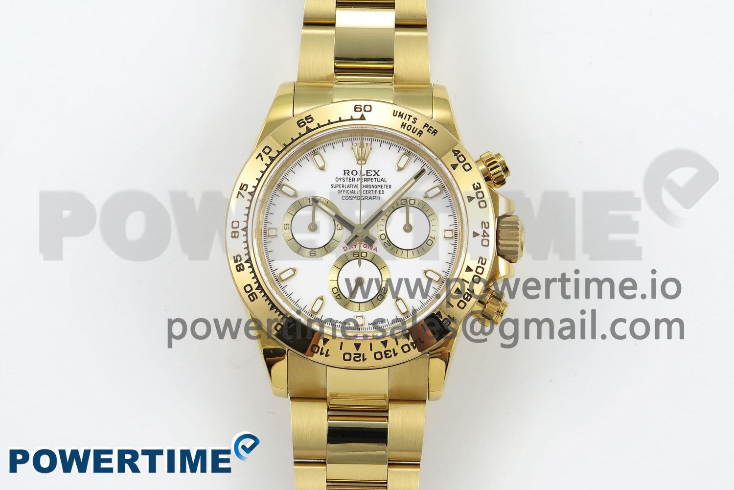 Daytona 116508 QF 1:1 Best Edition White Dial on YG Bracelet SH4130 V3 (Gain Weight) - Image 1