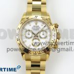 Daytona 116508 QF 1:1 Best Edition White Dial on YG Bracelet SH4130 V3 (Gain Weight)