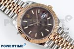 DateJust 41 126331 904L SS/RG VSF 1:1 Best Edition Brown Dial on Jubilee Bracelet VS3235 - Image 3