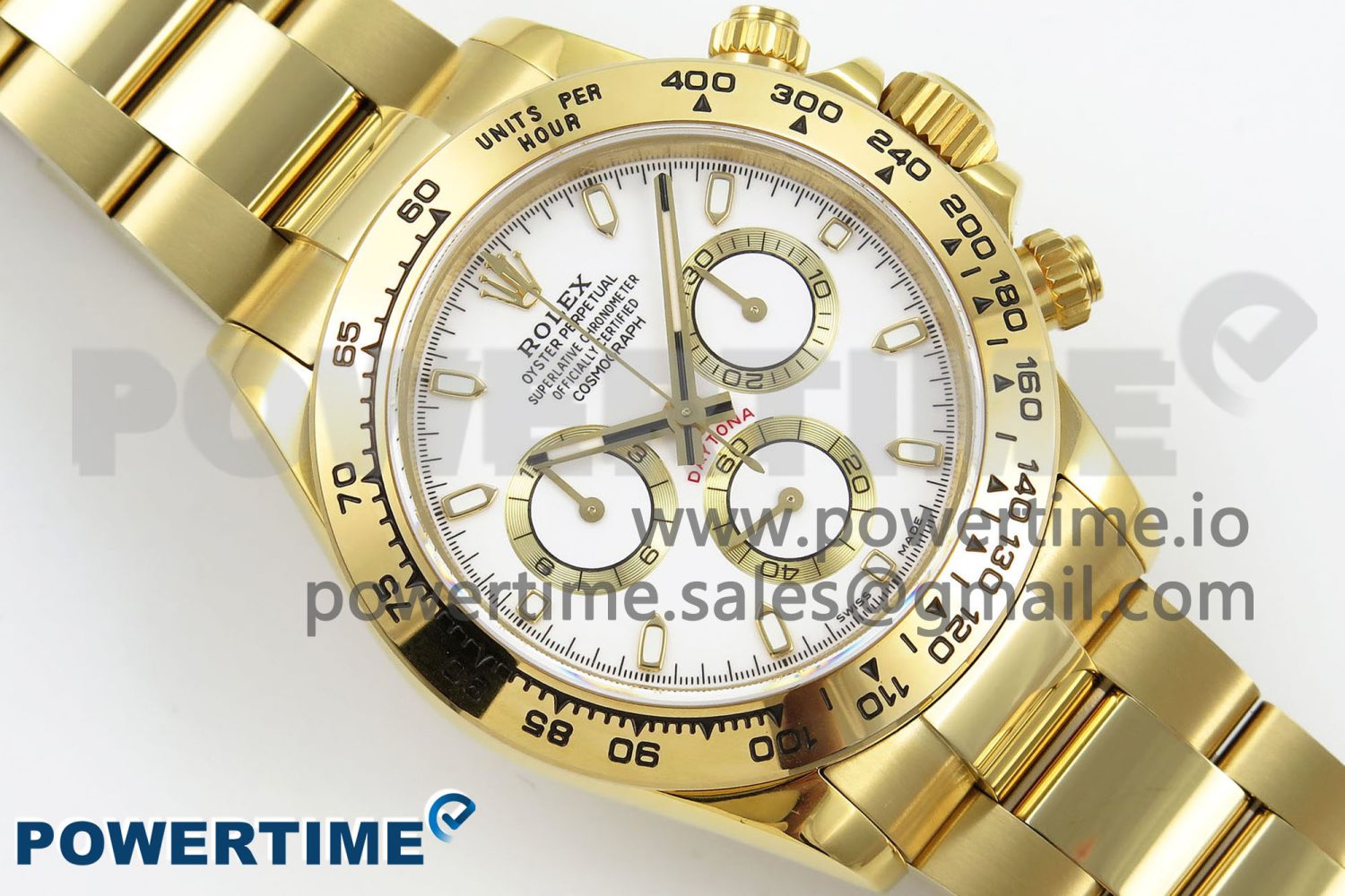 Daytona 116508 QF 1:1 Best Edition White Dial on YG Bracelet SH4130 V3 (Gain Weight) - Image 3