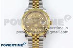 DateJust 41 126331 VSF 1:1 Best Edition 904L Steel Yellow Gold Textured Dial on SS/YG Jubilee Bracelet VS3235