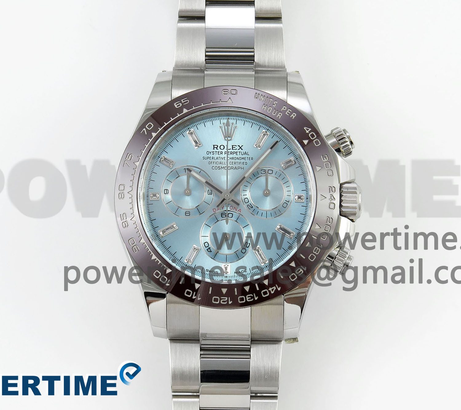 Daytona 116506 Clean 1:1 Best Edition Ice Blue Dial Crystal Markers on SS Bracelet SA4130 V2
