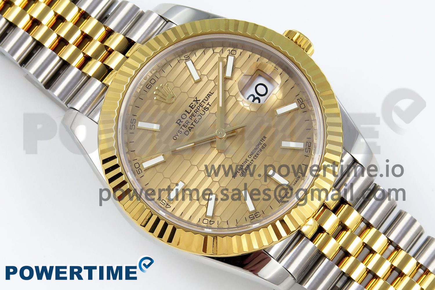 DateJust 41 126331 VSF 1:1 Best Edition 904L Steel Yellow Gold Textured Dial on SS/YG Jubilee Bracelet VS3235 - Image 3